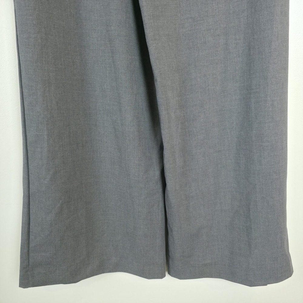 ZARA WOMAN Gray High Rise Paperbag Waist Wide Leg Ankle Dress Pants Sz Small.E43 - Picture 10 of 11